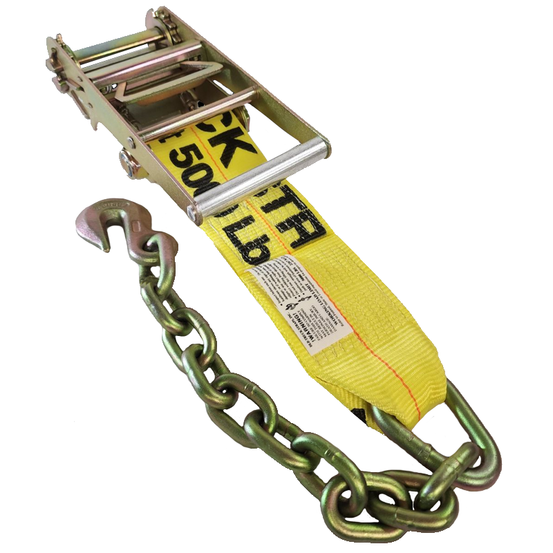 4 inch Ratchet Strap with Chain and Hook
